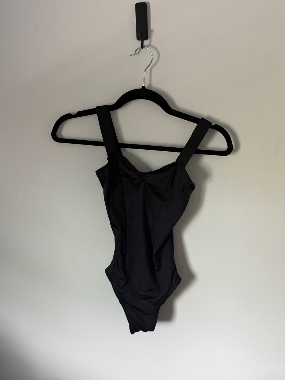 Capezio Black Wide-Strap Dance Bodysuit
